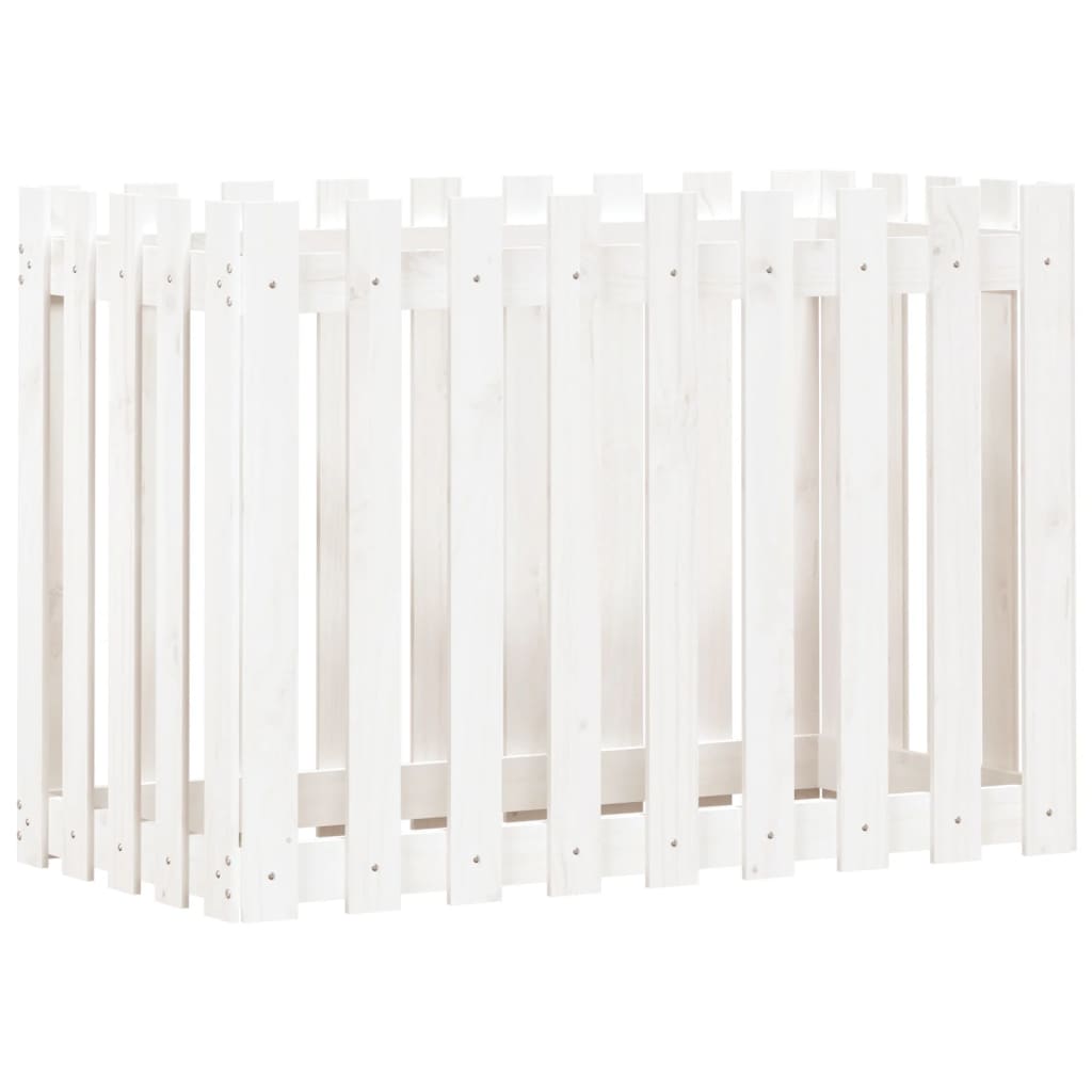 Vidaxx jardinière clôture surélevée design 100x50x70 cm bois de pin blanc