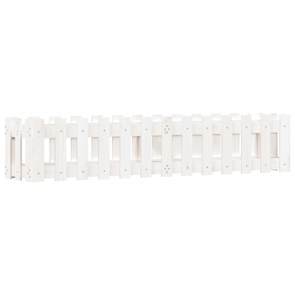 Vidaxx jardinière clôture surélevée design 150x30x30 cm bois de pin blanc