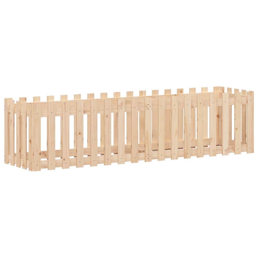 Vidaxx jardinière surélevée avec clôture design 200x50x50 cm bois de pin