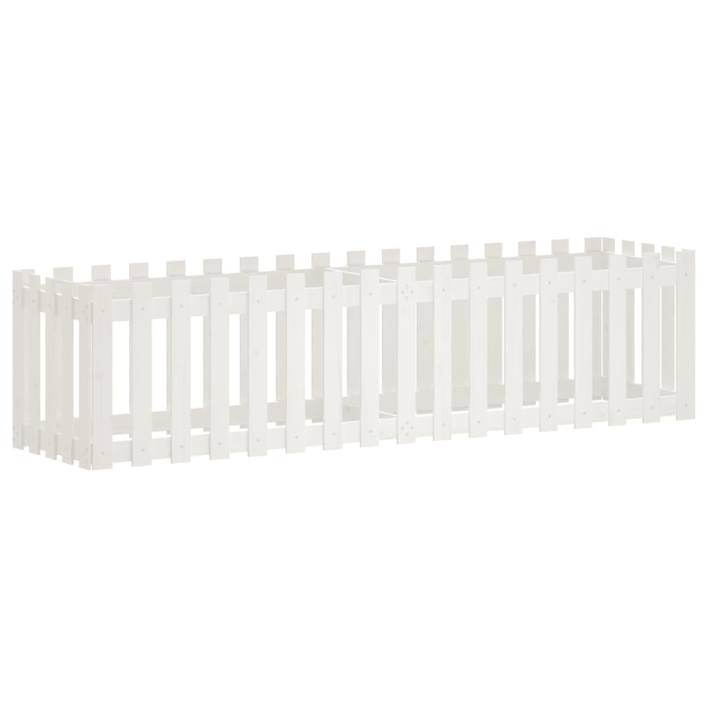 Vidaxx jardinière clôture surélevée design 200x50x50 cm bois de pin blanc