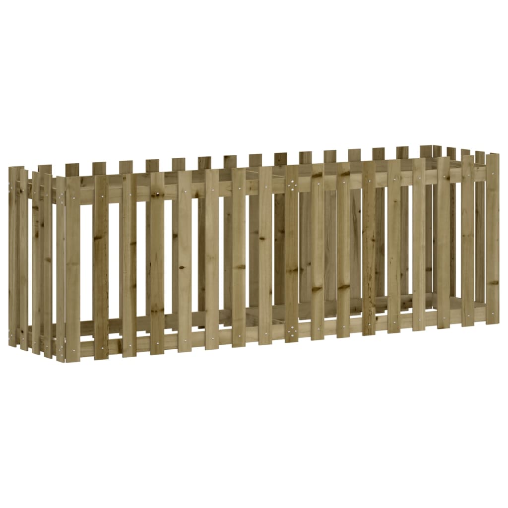 Vidaxx jardinière clôture surélevée design 200x50x70 cm bois imprégné
