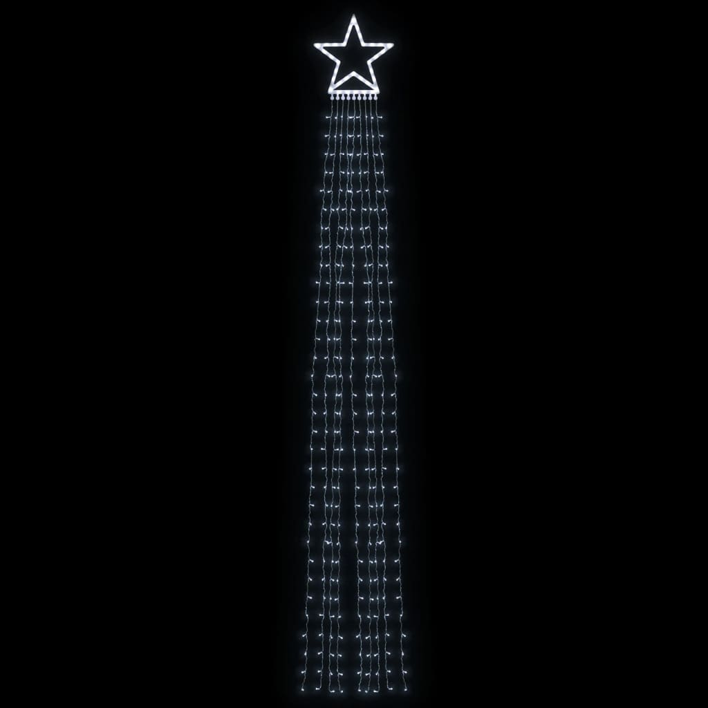 VidaXL éclairage de sapin de Noël 320 LED blanc froid 375 cm