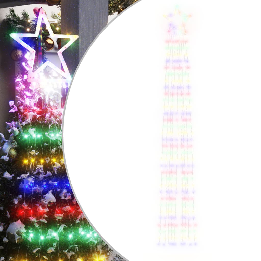 VidaXL éclairage de sapin de Noël 320 LED colorées 375 cm