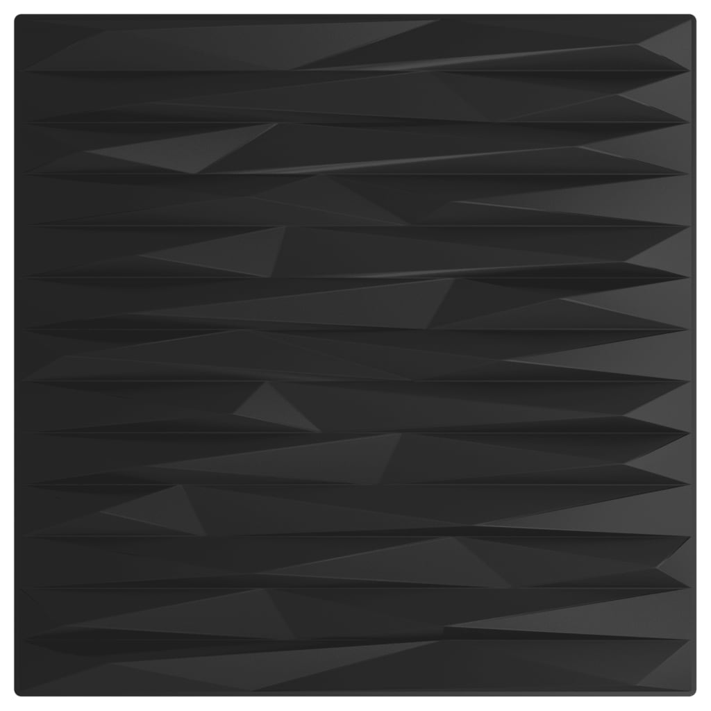 VidaXL 24 pcs panneaux muraux pierre 6 m² 50x50 cm xps noir