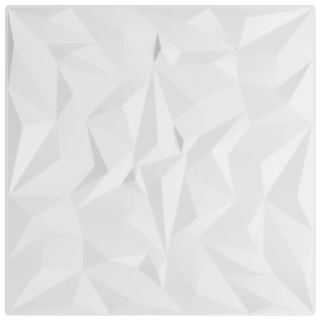 Vidaxx 12 pcs panneaux muraux améthyste 3 m² 50x50 cm xps blanc