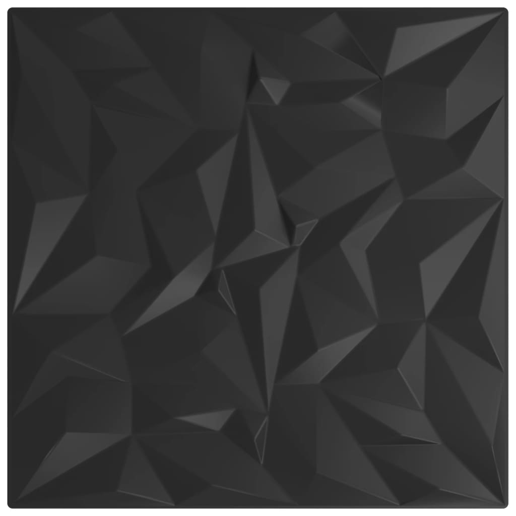 Vidaxx 48 pcs panneaux muraux améthyste 12 m² 50x50 cm xps noir