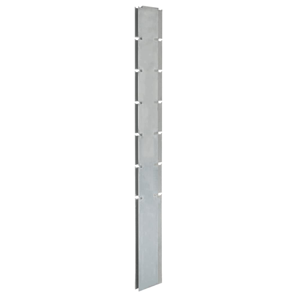 VidaXL Poteaux de clôture 10 pcs 180 cm acier galvanisé couleur argent