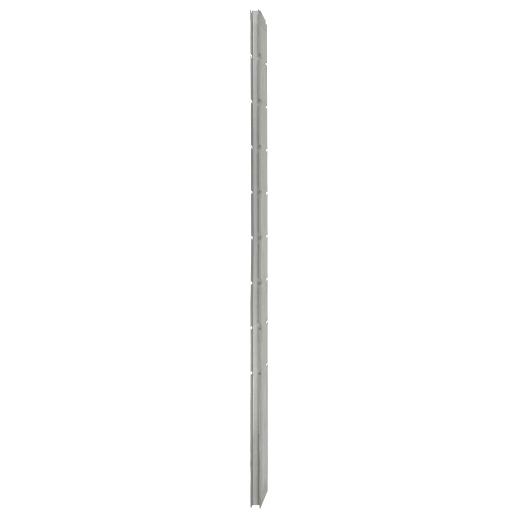 VidaXL Poteaux de clôture 10 pcs 220 cm acier galvanisé couleur argent
