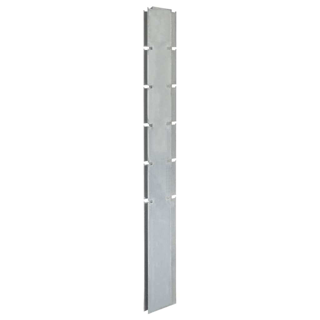VidaXL Poteaux de clôture 20 pcs 160 cm acier galvanisé couleur argent
