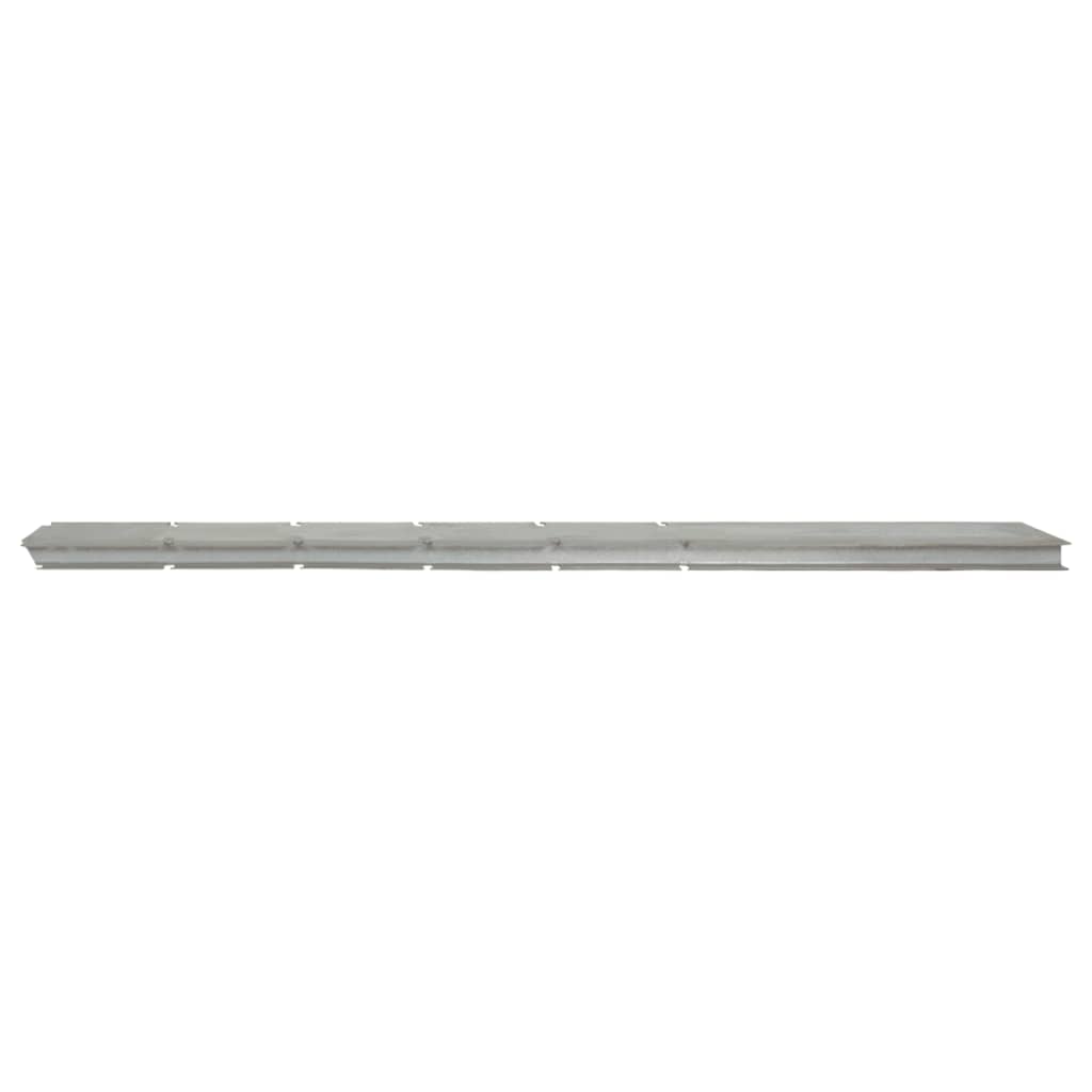 VidaXL Poteaux de clôture 20 pcs 160 cm acier galvanisé couleur argent