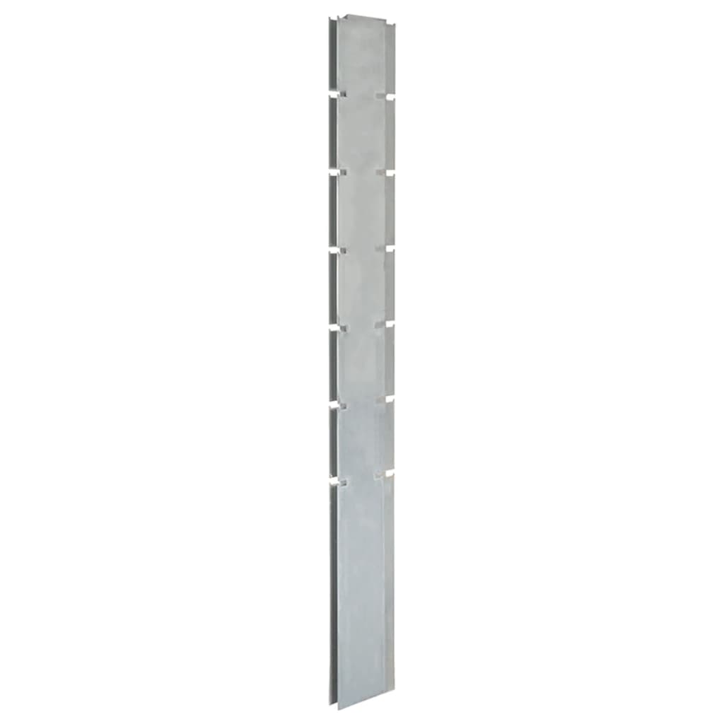 VidaXL Poteaux de clôture 20 pcs 180 cm acier galvanisé couleur argent