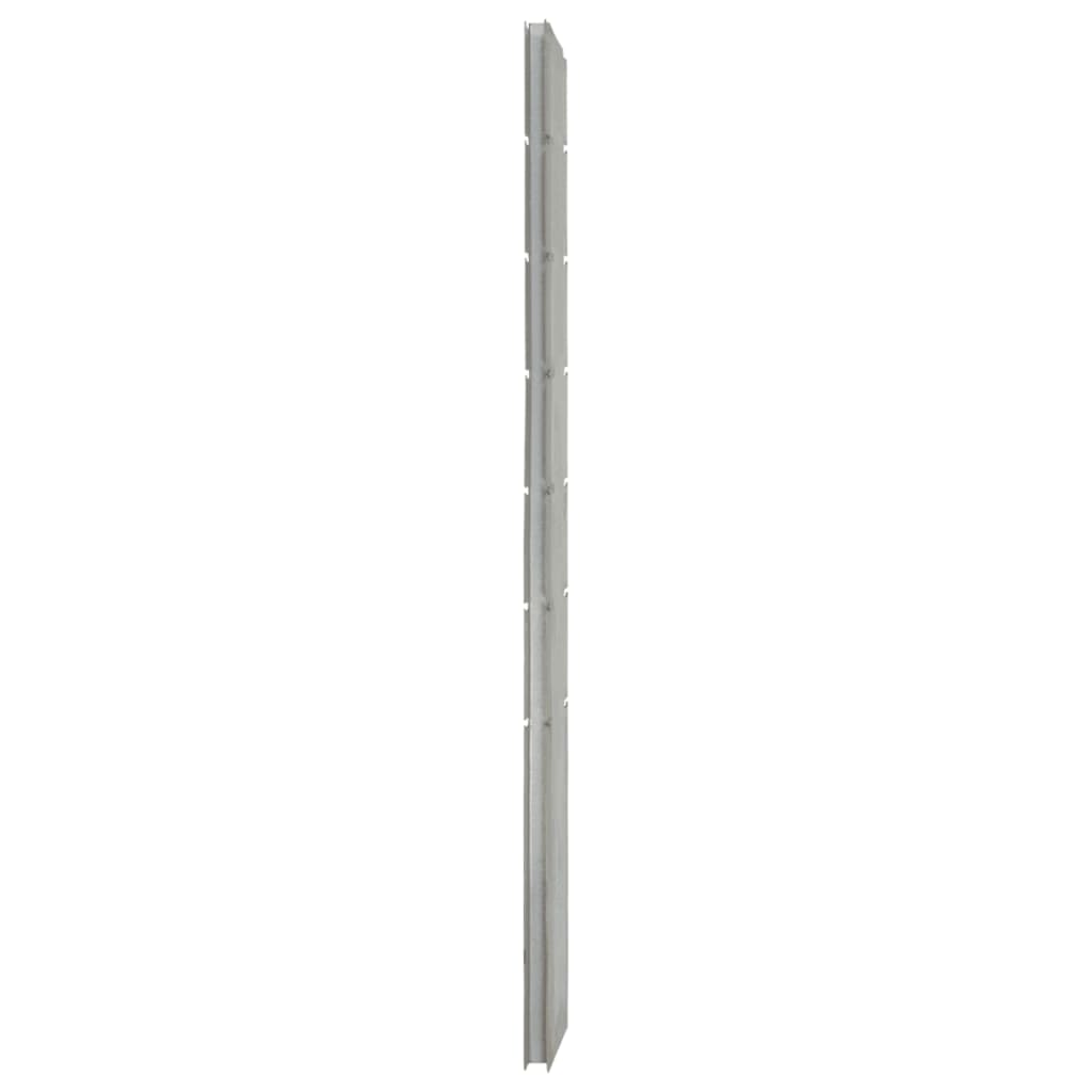 VidaXL Poteaux de clôture 20 pcs 180 cm acier galvanisé couleur argent