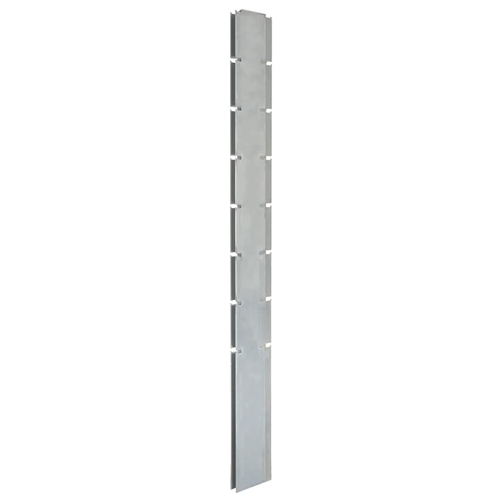 VidaXL Poteaux de clôture 20 pcs 200 cm acier galvanisé couleur argent