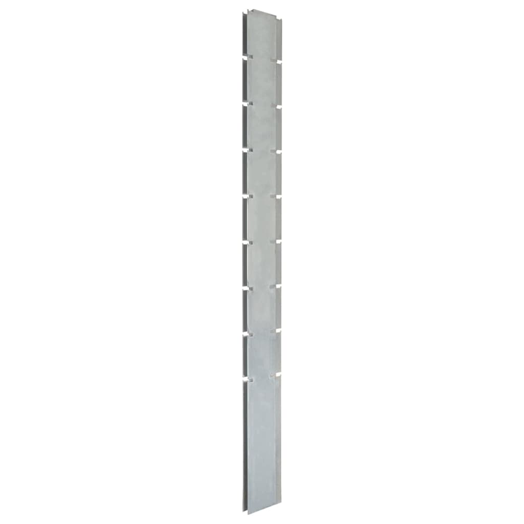 VidaXL Poteaux de clôture 20 pcs 220 cm acier galvanisé couleur argent