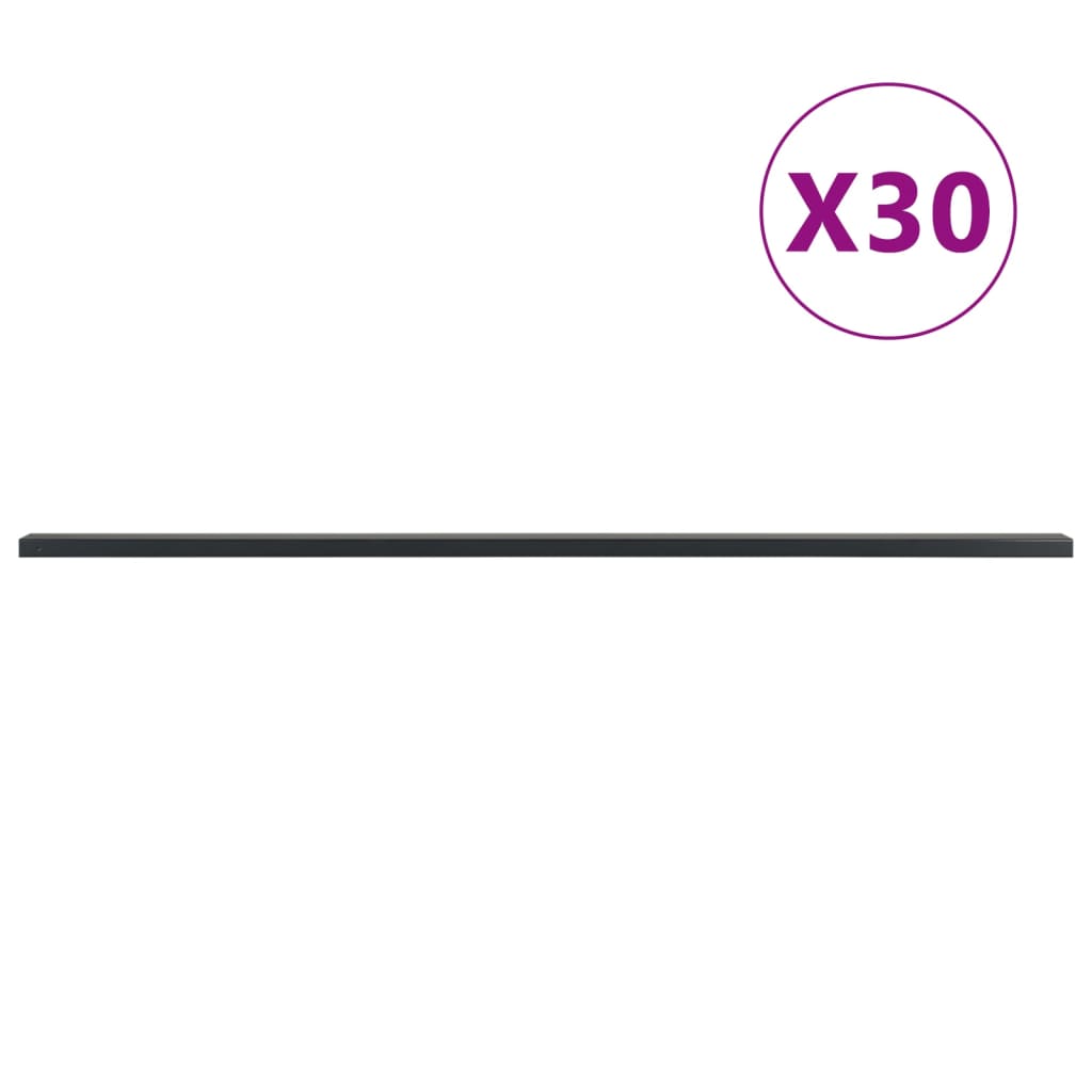 VidaXL Poteaux de clôture 30 pcs 200 cm gris acier