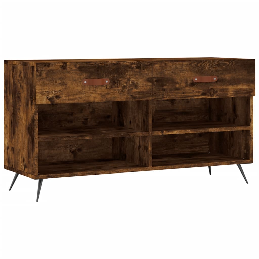 Vidaxx banc à chaussures 102x35x55 cm bois traité, chêne fumé