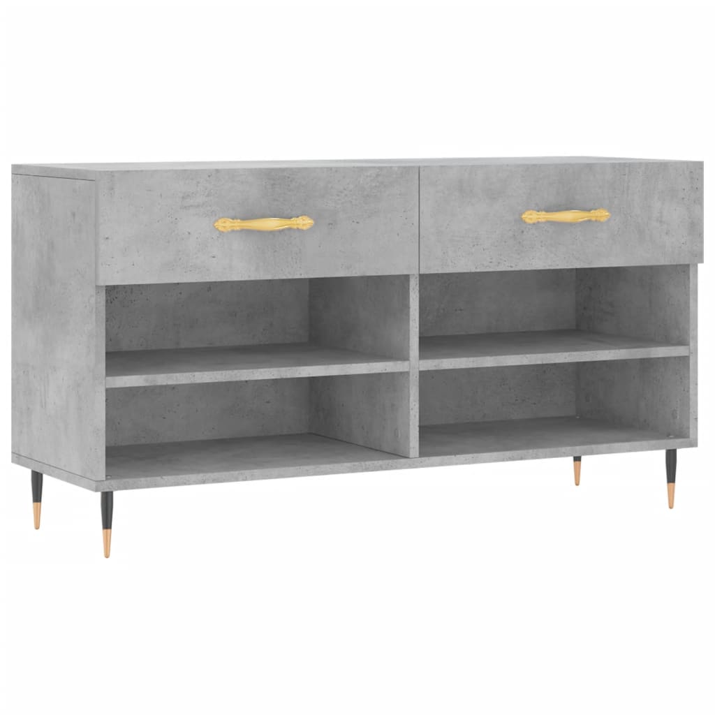 Vidaxx banc à chaussures 102x35x55 cm bois d'ingénierie béton gris