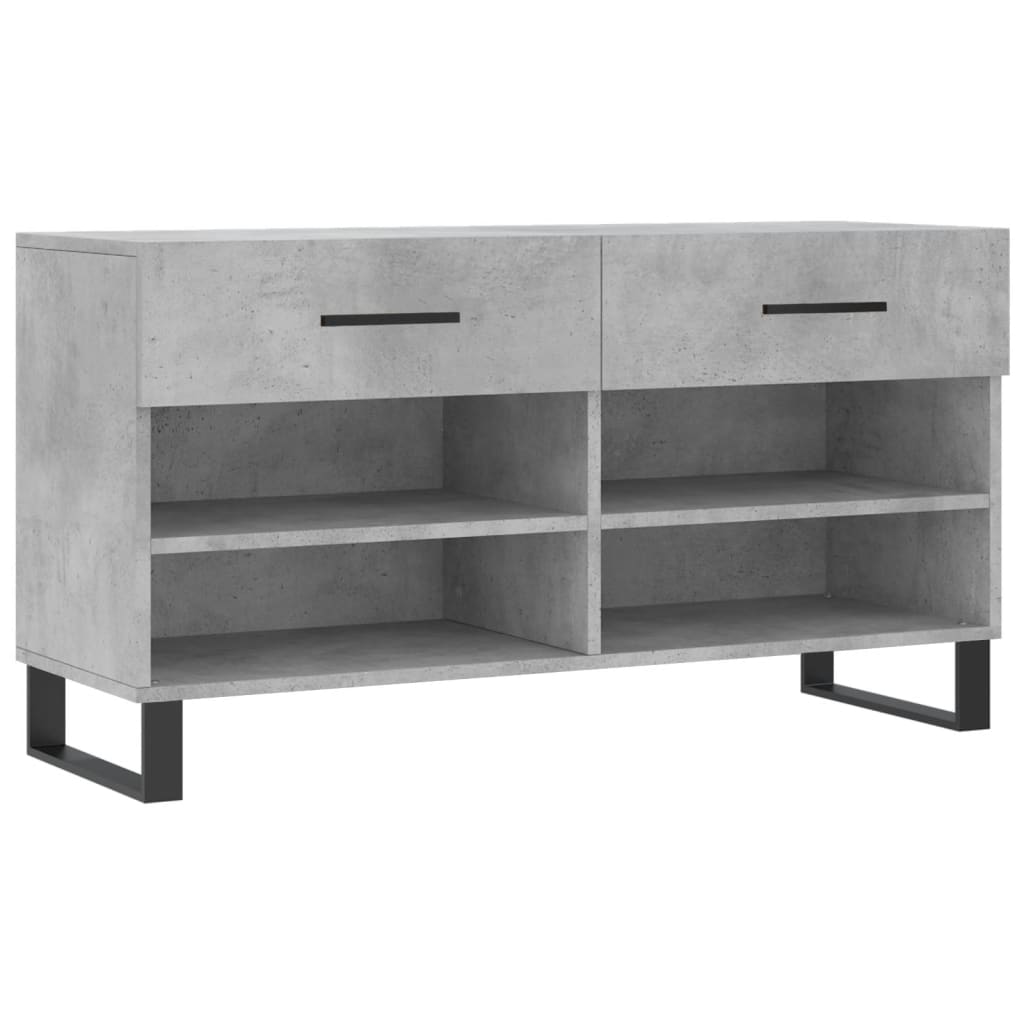 Vidaxx banc à chaussures 102x35x55 cm bois d'ingénierie béton gris