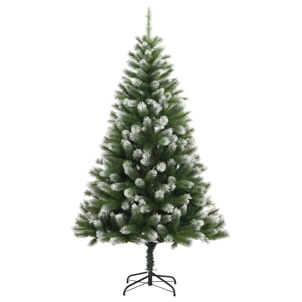VidaXL Sapin de Noël artificiel avec charnières et neige 150 cm