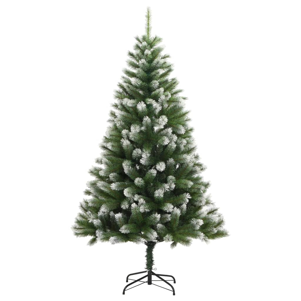 VidaXL Sapin de Noël artificiel avec charnières et neige 210 cm
