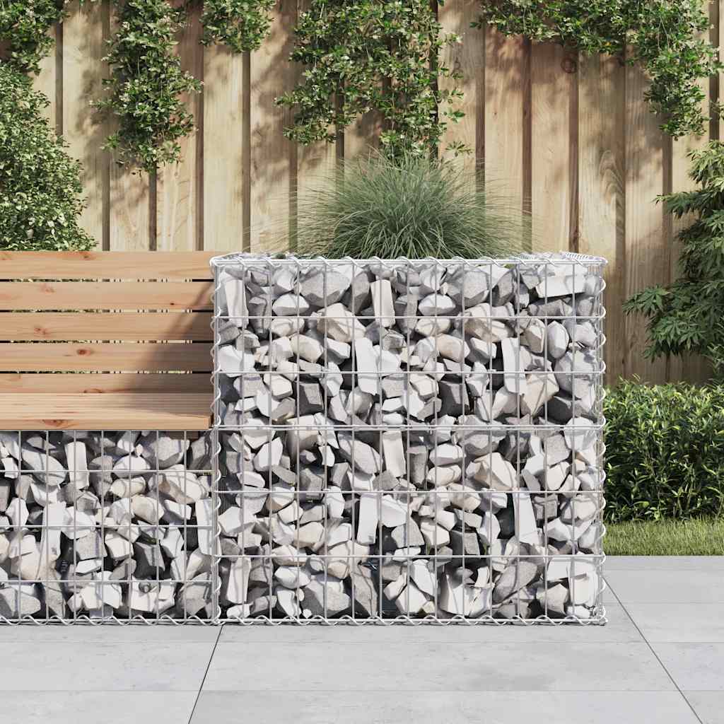 Gabion Vidaxx 70x70x65 cm fer galvanisé couleur argent