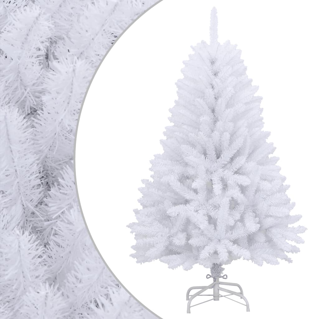 Vidaxx sapin de Noël artificiel avec charnières et support 150 cm blanc
