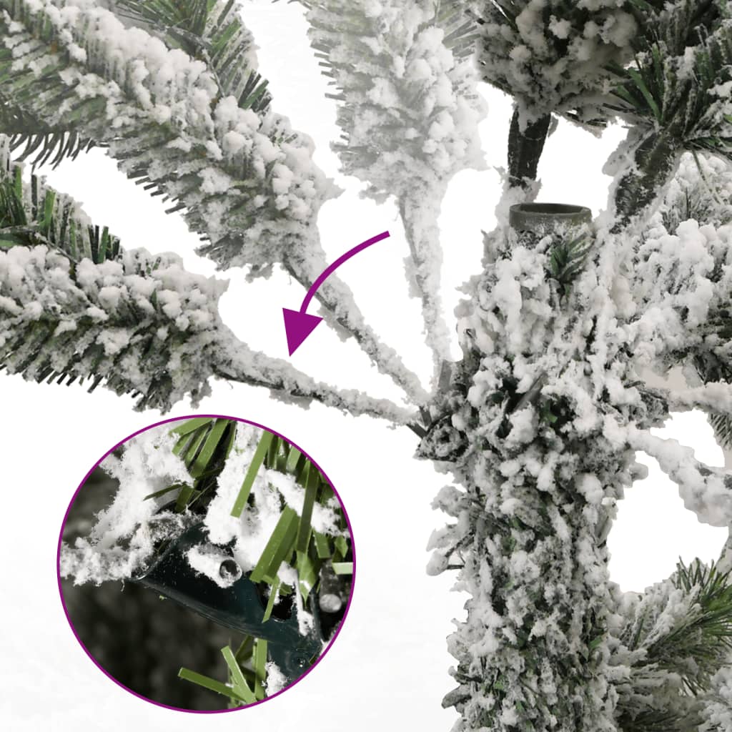 Sapin de Noël artificiel Vidaxx avec charnières et neige 270 cm