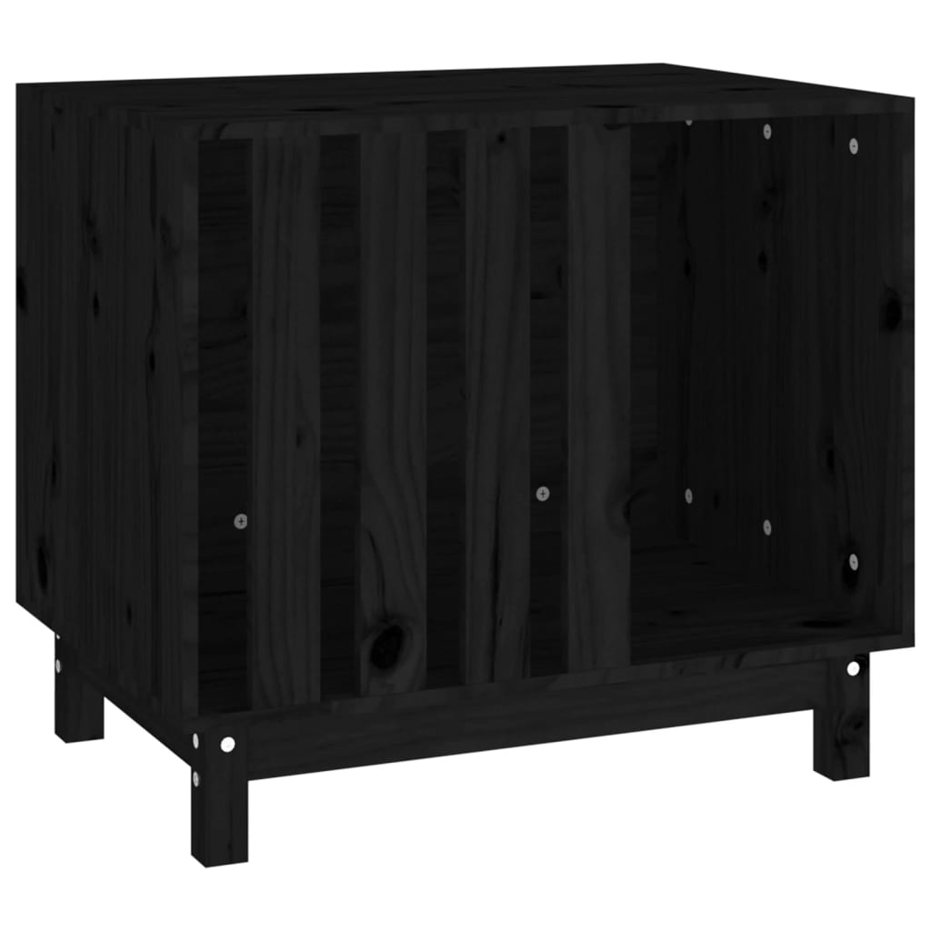 Vidaxl dog loft 70x50x62 cm pine solide noir