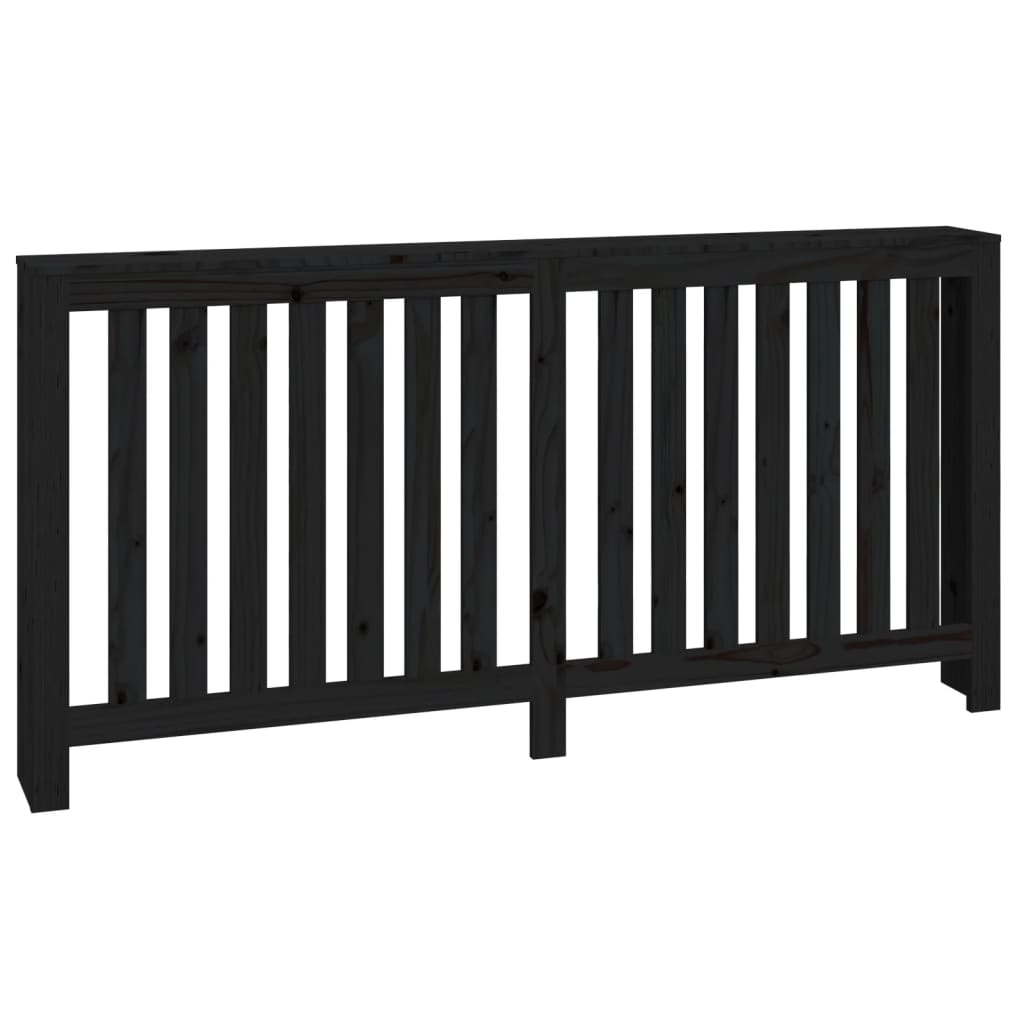 VidaXL Boîtier de radiateur 169x19x84 cm bois de pin massif noir