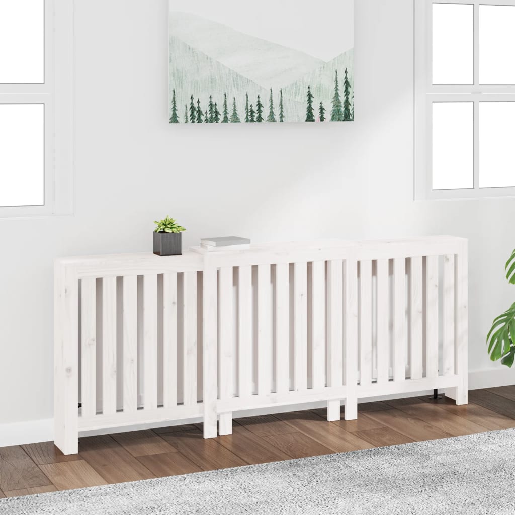 Vidaxx contour de radiateur 210x21x85 cm bois de pin massif blanc