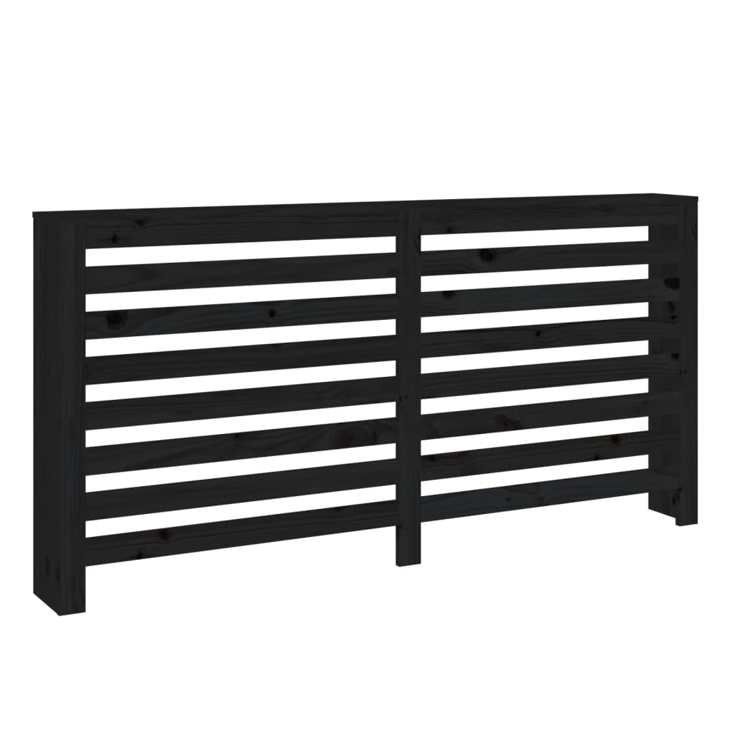 VidaXL Boîtier de radiateur 169x19x84 cm bois de pin massif noir