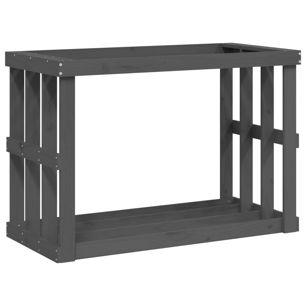 Porte-bloc de bois vidaxl 108x52x74 cm en pin massif gris