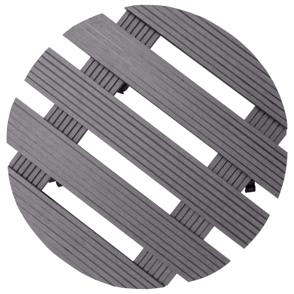VidaXL Chariots à plantes 4 pcs Ø30x7,5 cm HKC gris