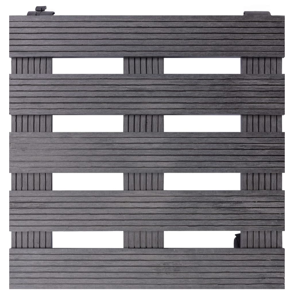 VidaXL Chariots à plantes 4 pcs 30x30x7,5 cm HKC gris
