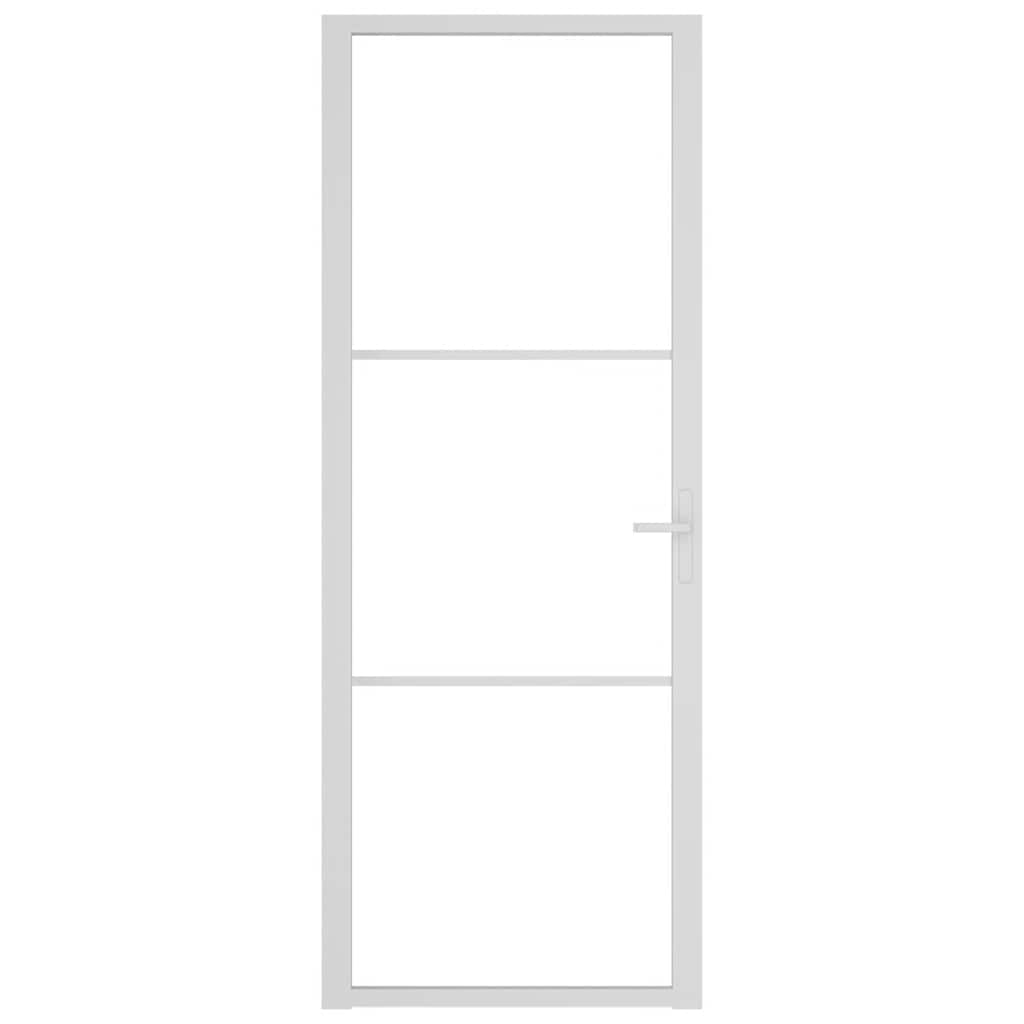 Vidaxx porte intérieure 76x201,5 cm verre ESG et aluminium blanc