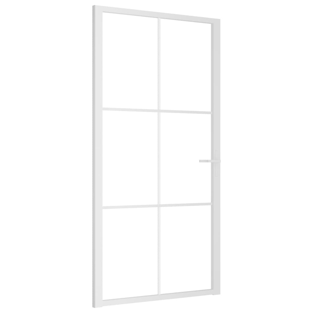 VidaXL Porte intérieure 102,5x201,5 cm verre ESG et aluminium blanc