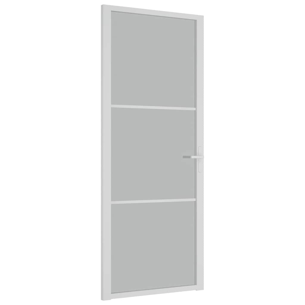 Vidaxx porte intérieure 83x201,5 cm verre dépoli et aluminium blanc