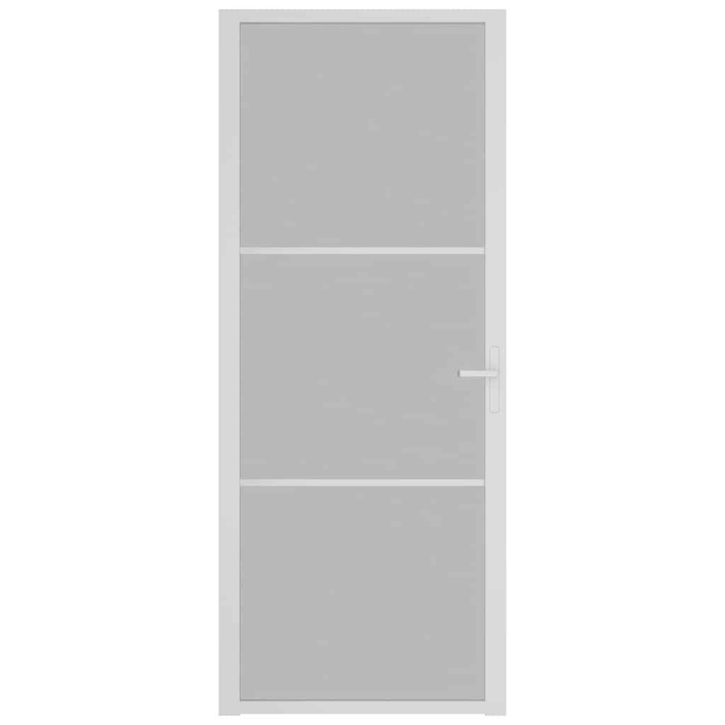 Vidaxx porte intérieure 83x201,5 cm verre dépoli et aluminium blanc
