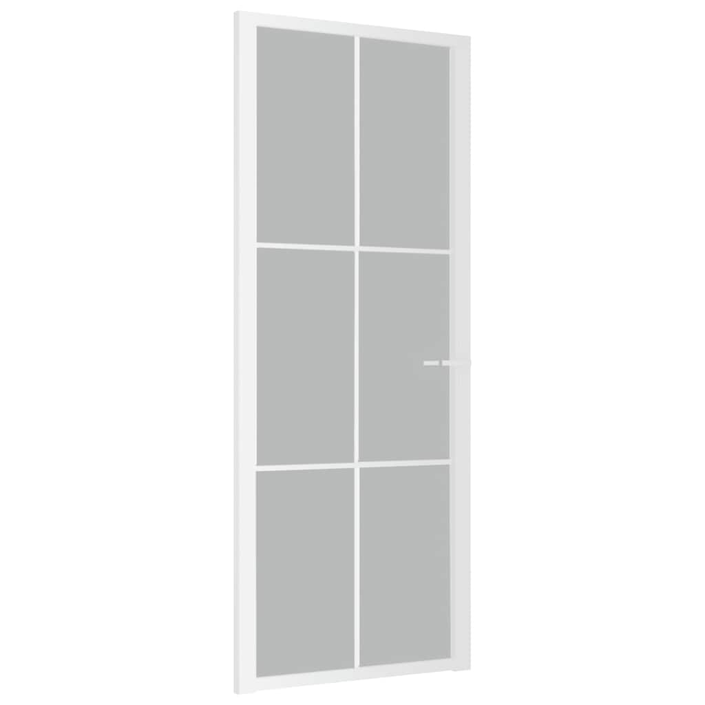 Vidaxx porte intérieure 83x201,5 cm verre dépoli et aluminium blanc