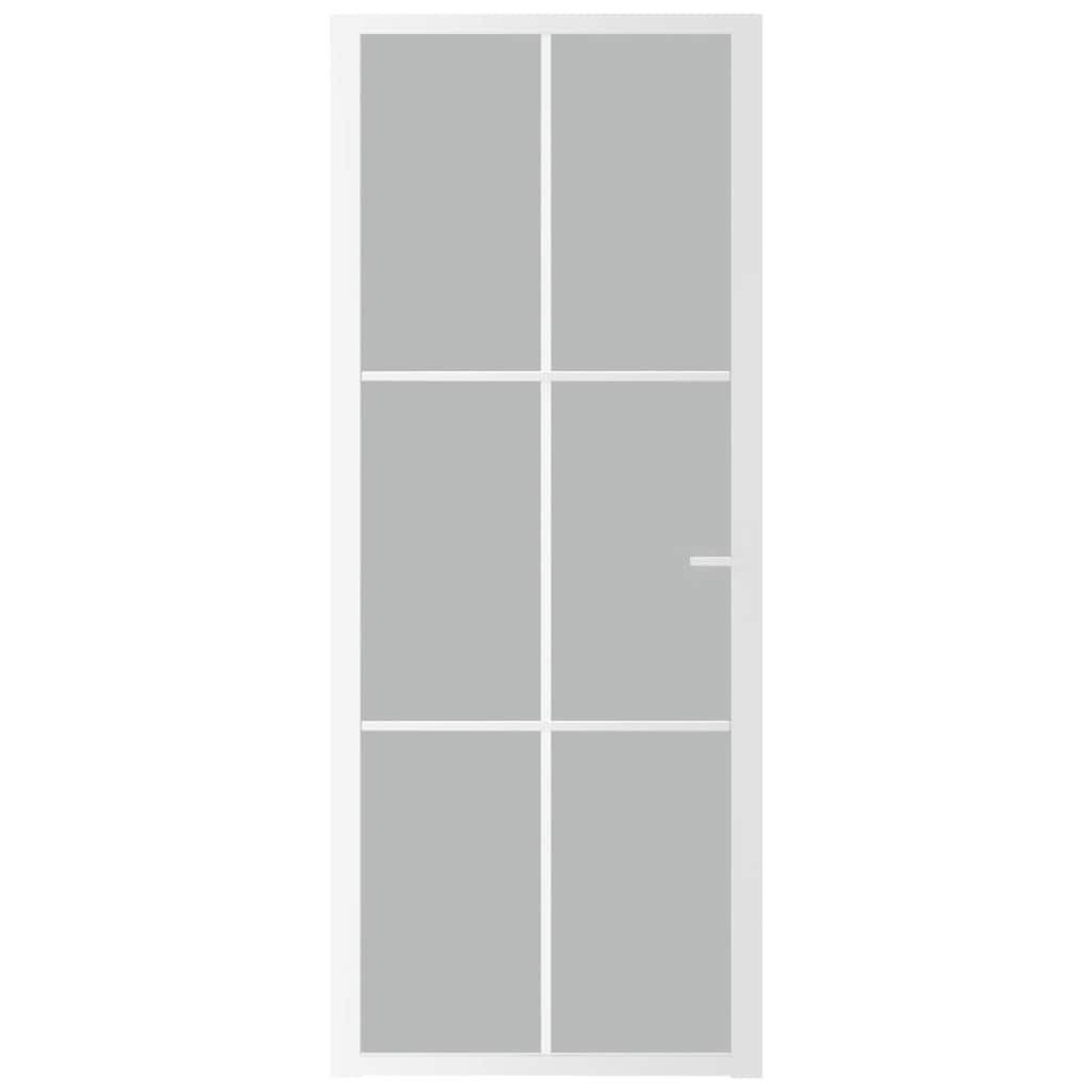 Vidaxx porte intérieure 83x201,5 cm verre dépoli et aluminium blanc