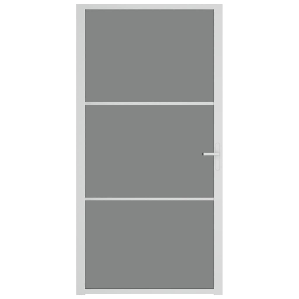 VidaXL Porte intérieure 102,5x201,5 cm verre ESG et aluminium blanc