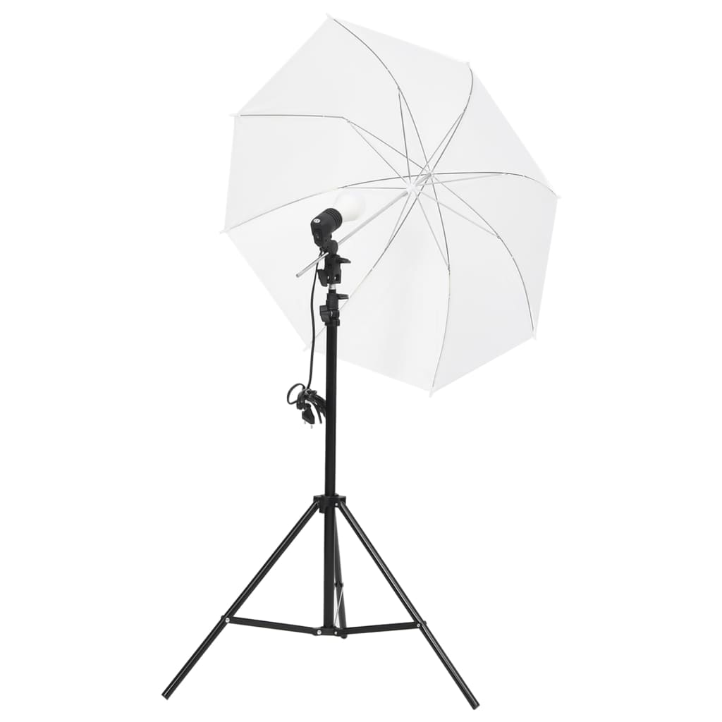 VidaXL Ensemble de studio photo avec fond d'éclairage et réflecteur