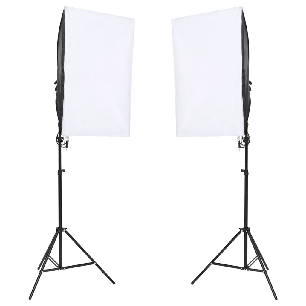 VidaXL Studio photo avec kit d'éclairage et écran de fond