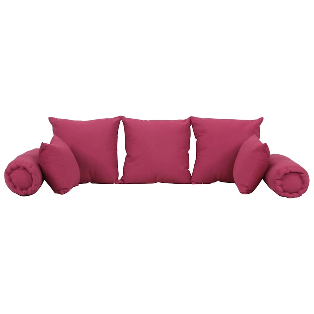 Vidaxl 7 pièces coussin décorative set tissu rose