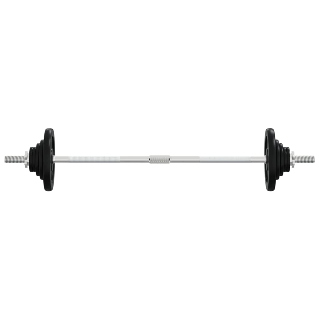 VidaXL Haltère avec poids 90 kg en fonte