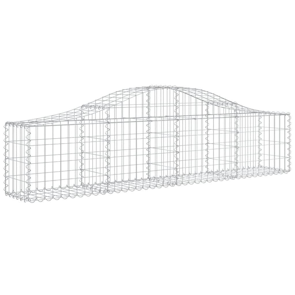 VidaXL Gabions 11 pcs courbé 200x30x40 60 cm fer galvanisé