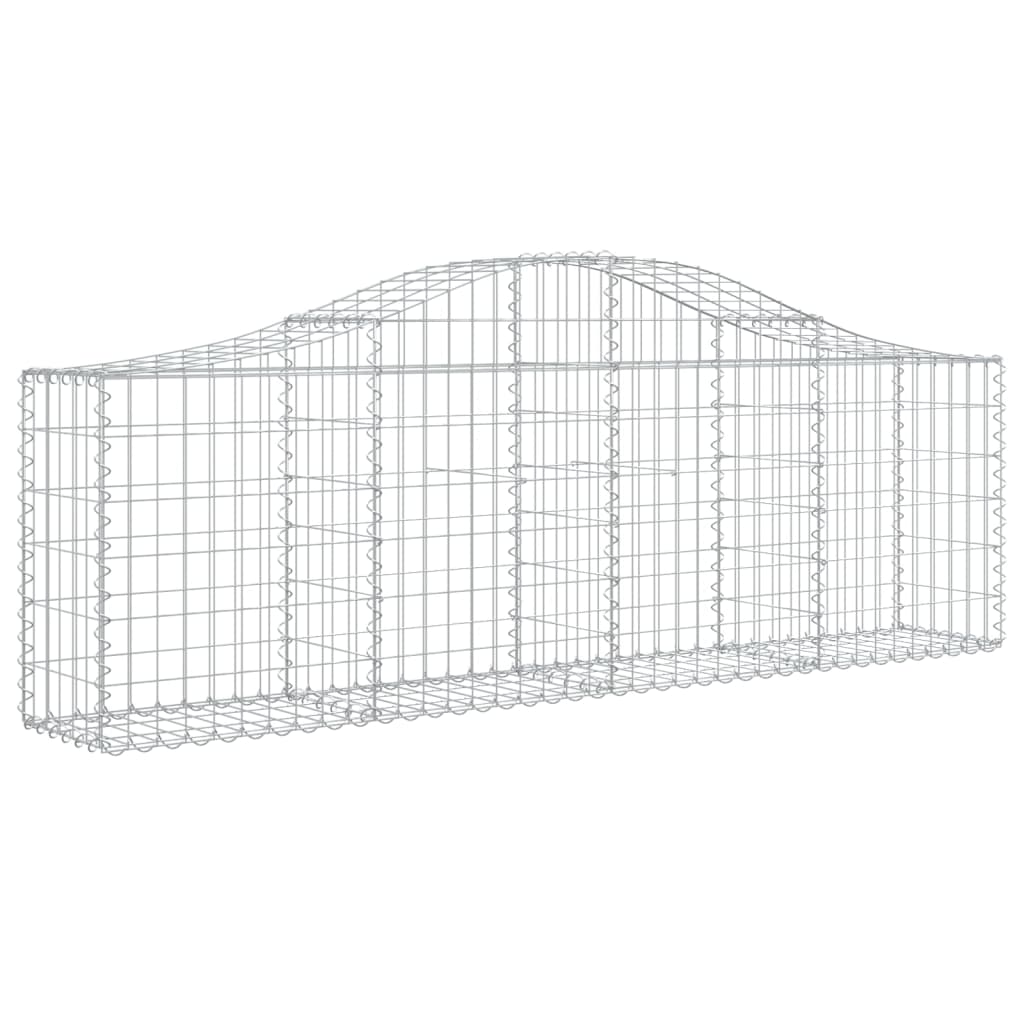 VidaXL Gabions 7 pcs courbé 200x30x60 80 cm fer galvanisé