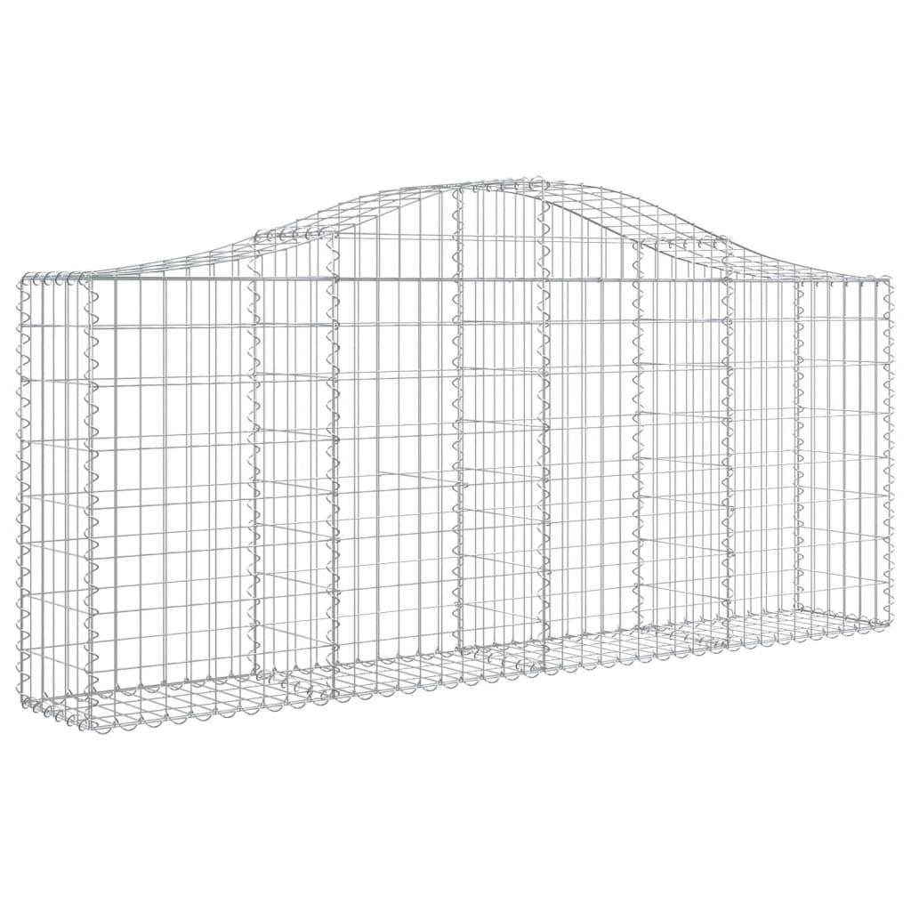 VidaXL Gabions 6 pcs courbé 200x30x80 100 cm fer galvanisé