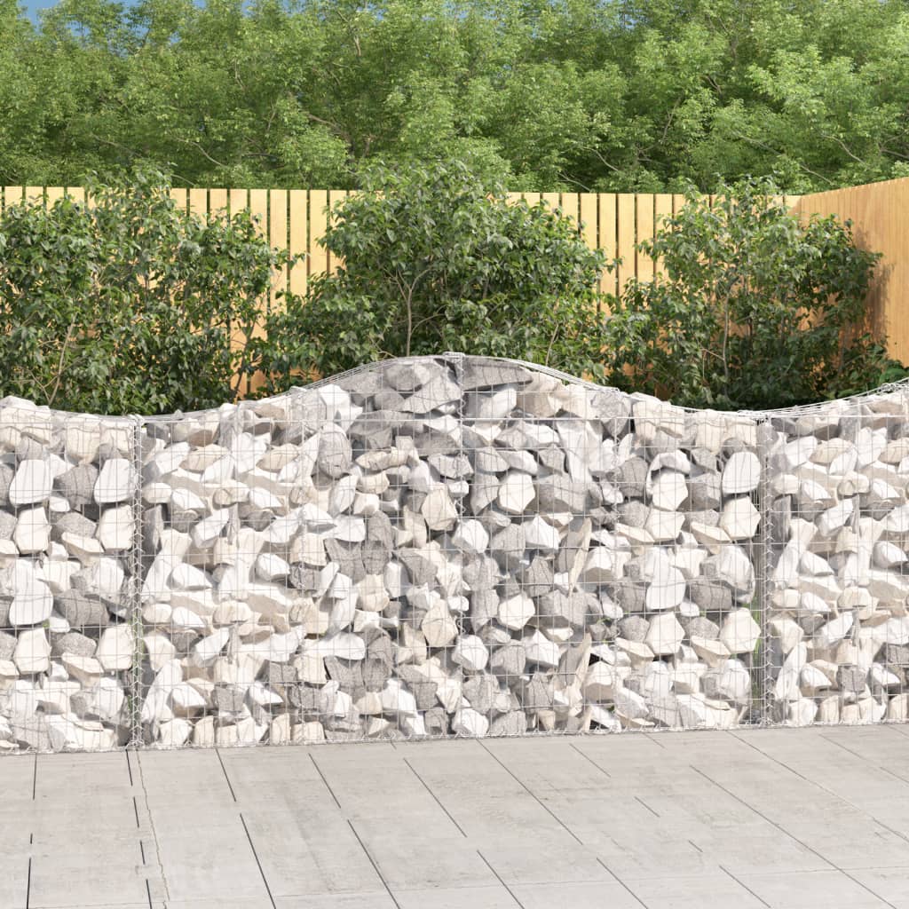 VidaXL Gabions 8 pcs courbé 200x30x100 120 cm fer