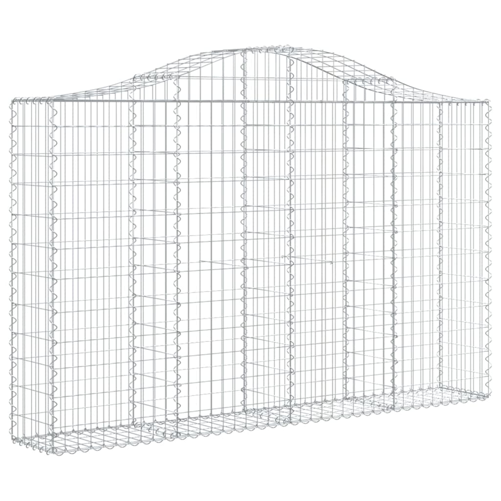 VidaXL Gabions 3 pcs courbé 200x30x120 140 cm fer